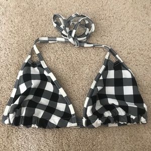 black white & grey checkered bikini